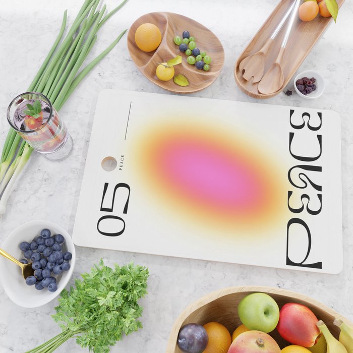 Modern soft blur gradient typography art Cutting Board Gallery Image 2
