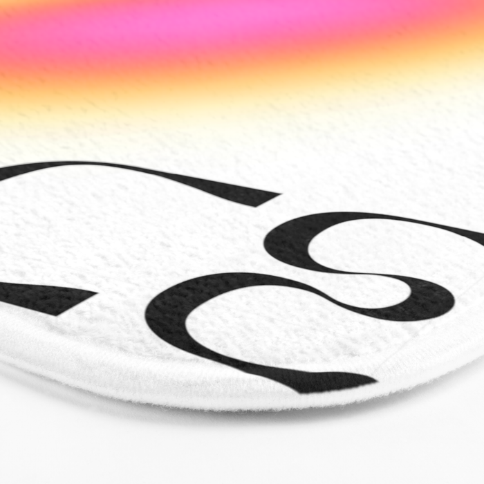 Modern soft blur gradient typography art Bath Mat Gallery Image 3