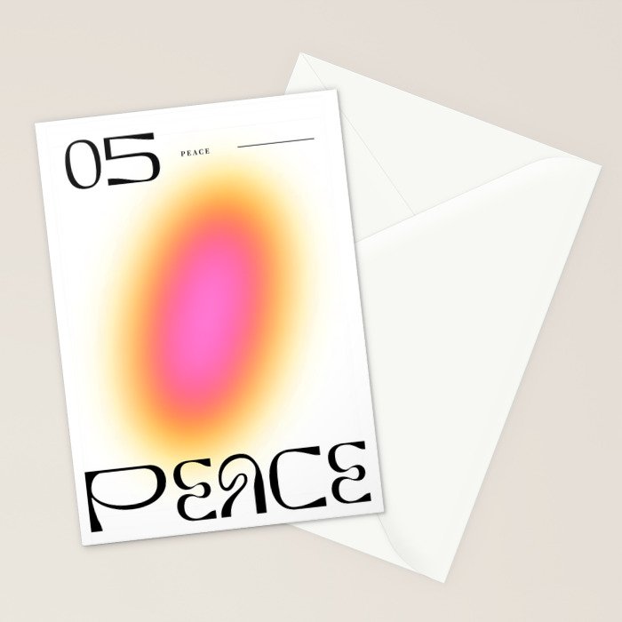 Modern soft blur gradient typography art Stationery Card Gallery Image 2