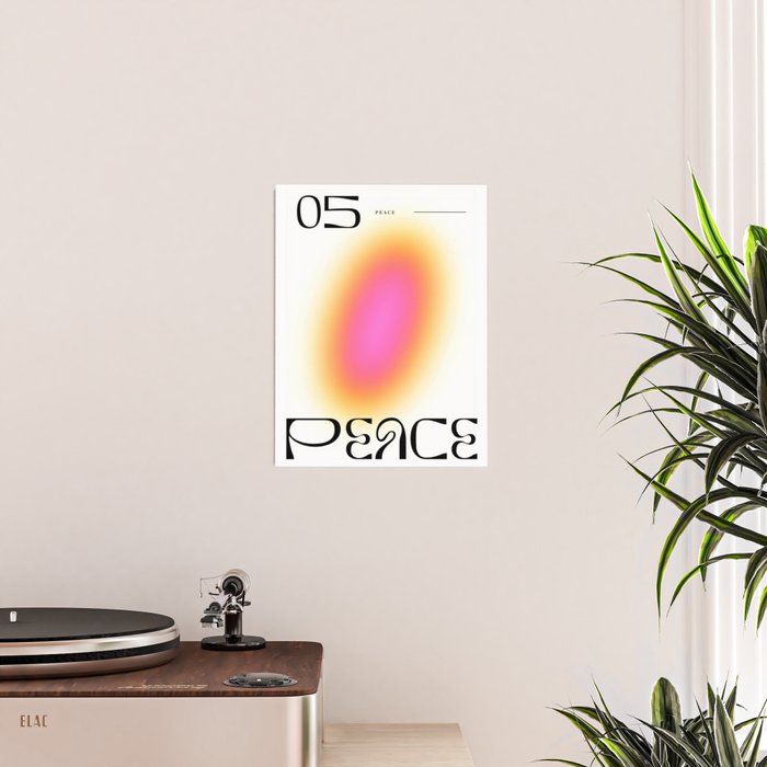 Modern soft blur gradient typography art Poster Gallery Image 2