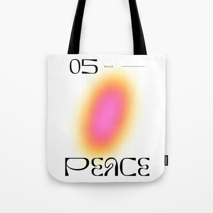 Modern soft blur gradient typography art Tote Bag Gallery Image 1