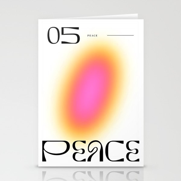 Modern soft blur gradient typography art Stationery Card Gallery Image 1