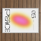 Modern soft blur gradient typography art Outdoor Rug Gallery Image 1
