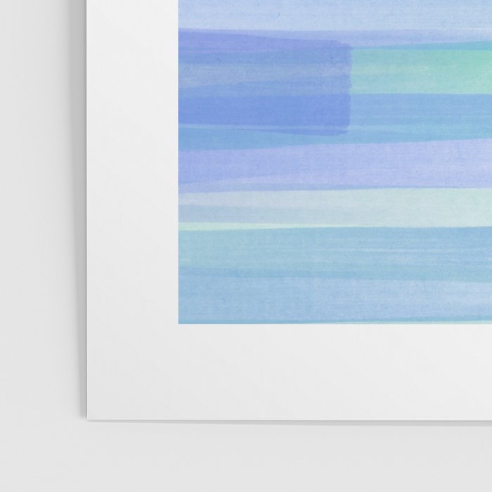 Abstract Watercolor Waves in Cool Blue Poster Gallery Image 3