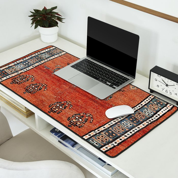 Bakhshaish Azerbaijan Northwest Persian Carpet Print Desk Mat Gallery Image 2