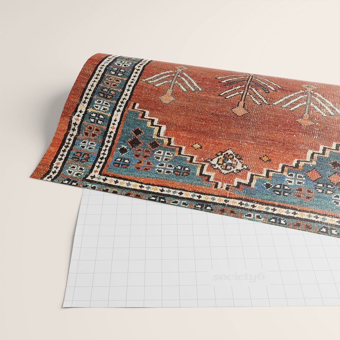 Bakhshaish Azerbaijan Northwest Persian Carpet Print Wrapping Paper Gallery Image 2