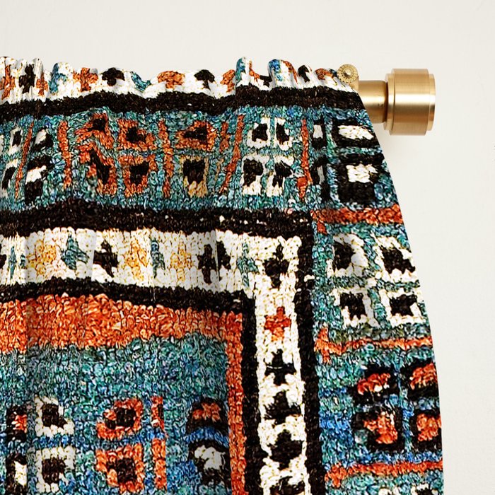 Bakhshaish Azerbaijan Northwest Persian Carpet Print Window Curtain Gallery Image 2