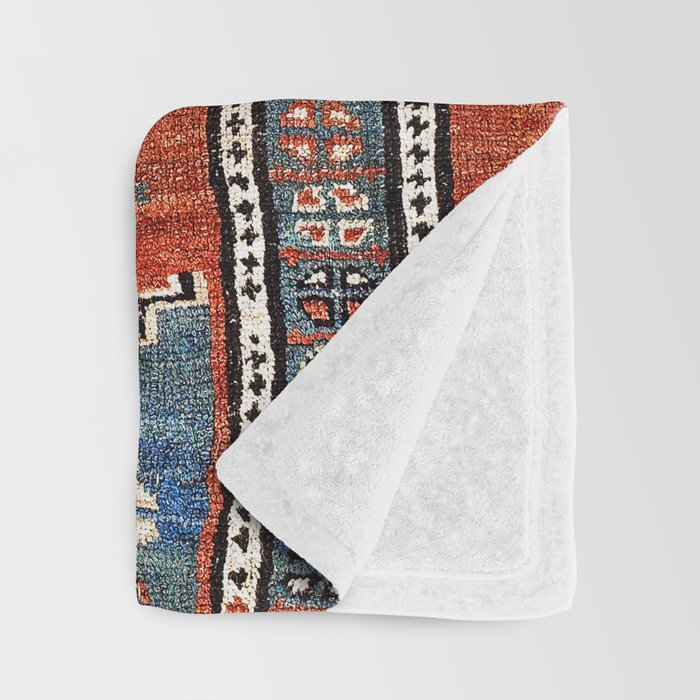 Bakhshaish Azerbaijan Northwest Persian Carpet Print Throw Blanket Gallery Image 3