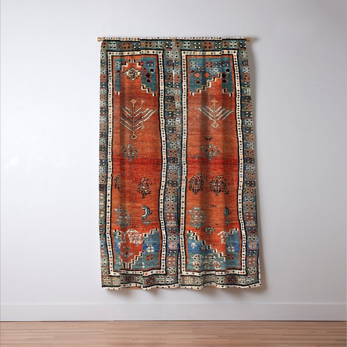 Bakhshaish Azerbaijan Northwest Persian Carpet Print Window Curtain Gallery Image 3