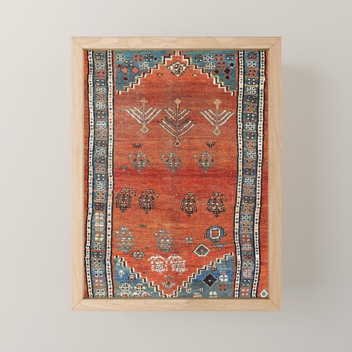 Bakhshaish Azerbaijan Northwest Persian Carpet Print Mini Art Print Gallery Image 1