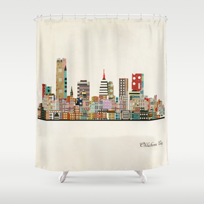 oklahoma city skyline Shower Curtain Gallery Image 1