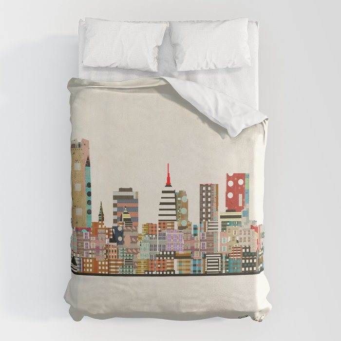 oklahoma city skyline Duvet Cover Gallery Image 6