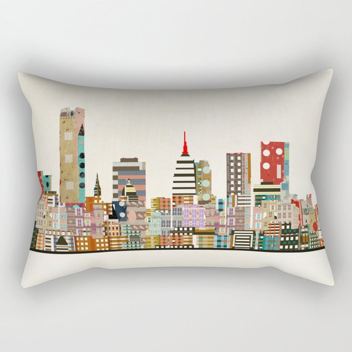 oklahoma city skyline Rectangular Pillow Gallery Image 1