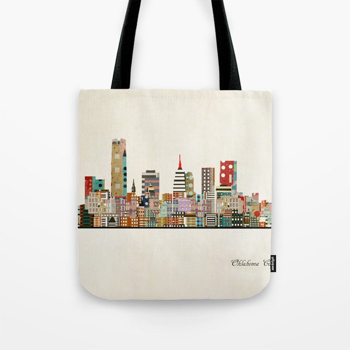 oklahoma city skyline Tote Bag Gallery Image 1