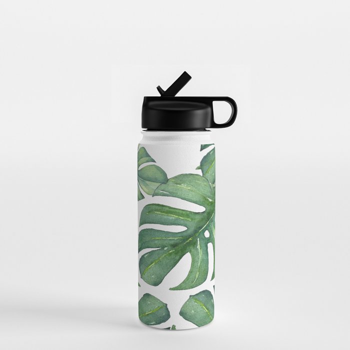 Monstera Leaves Water Bottle Gallery Image 1