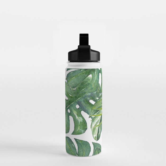 Monstera Leaves Water Bottle Gallery Image 2