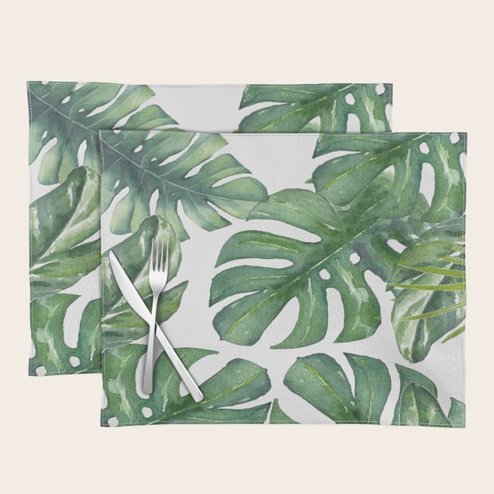 Monstera Leaves Placemat Gallery Image 1