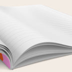 Retro Liquid Swirl Abstract Pattern Bright Pink Orange Cream Notebook Gallery Image 2