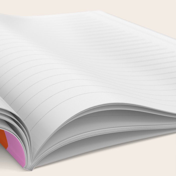 Retro Liquid Swirl Abstract Pattern Bright Pink Orange Cream Notebook Gallery Image 2