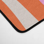 Retro Liquid Swirl Abstract Pattern Bright Pink Orange Cream Desk Mat Gallery Image 4