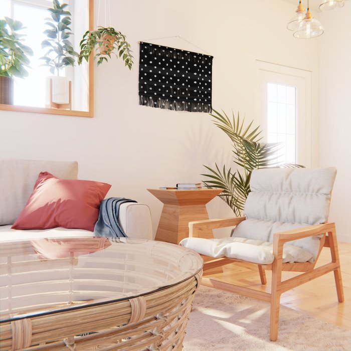 Black and White Polka Dots Wall Hanging Gallery Image 2