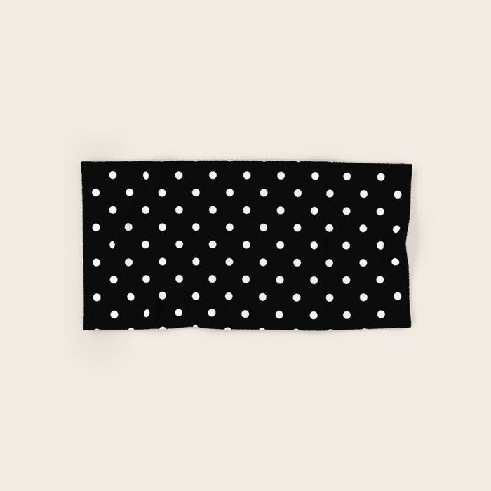 Black and White Polka Dots Bath Towel Gallery Image 1