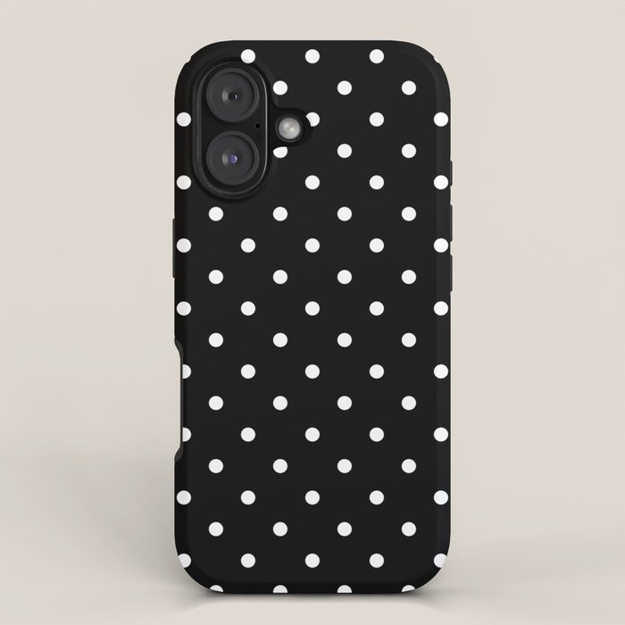 Black And White Polka Dots Iphone Case