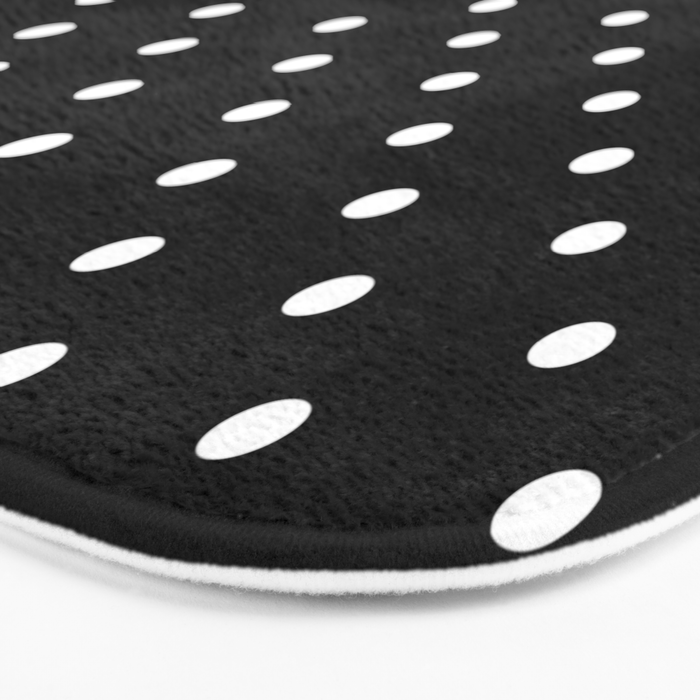 Black and White Polka Dots Bath Mat Gallery Image 3