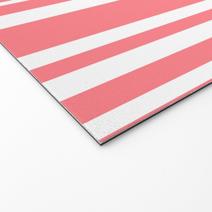 Classic Stripes XXXII - Coral Pink Welcome Mat Gallery Image 2