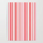 Classic Stripes XXXII - Coral Pink Poster Gallery Image 4