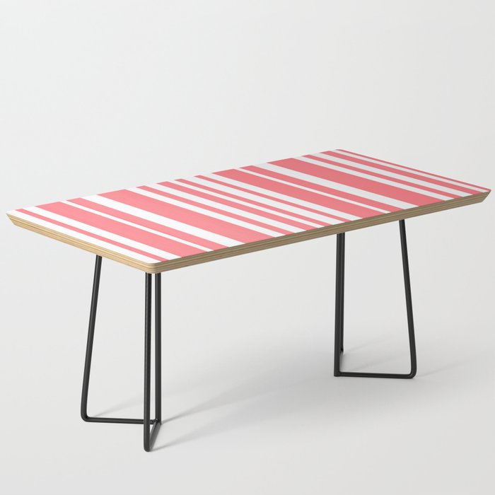 Classic Stripes XXXII - Coral Pink Coffee Table Gallery Image 1