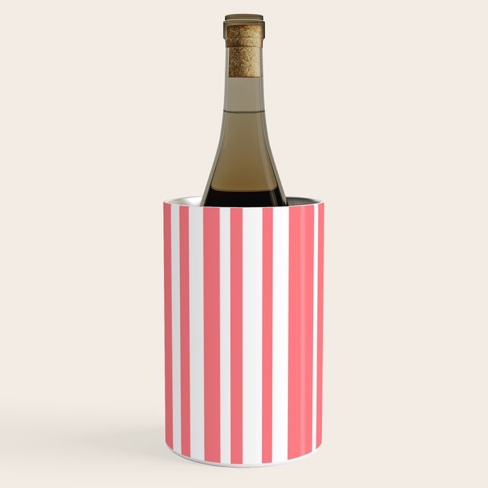 Classic Stripes XXXII - Coral Pink Wine Chiller Gallery Image 1