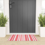 Classic Stripes XXXII - Coral Pink Welcome Mat Gallery Image 3