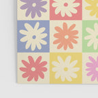 Colorful Flower Checkered Pattern Poster Gallery Image 3