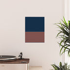 Minimal Indigo Orange Lines Poster Gallery Image 2