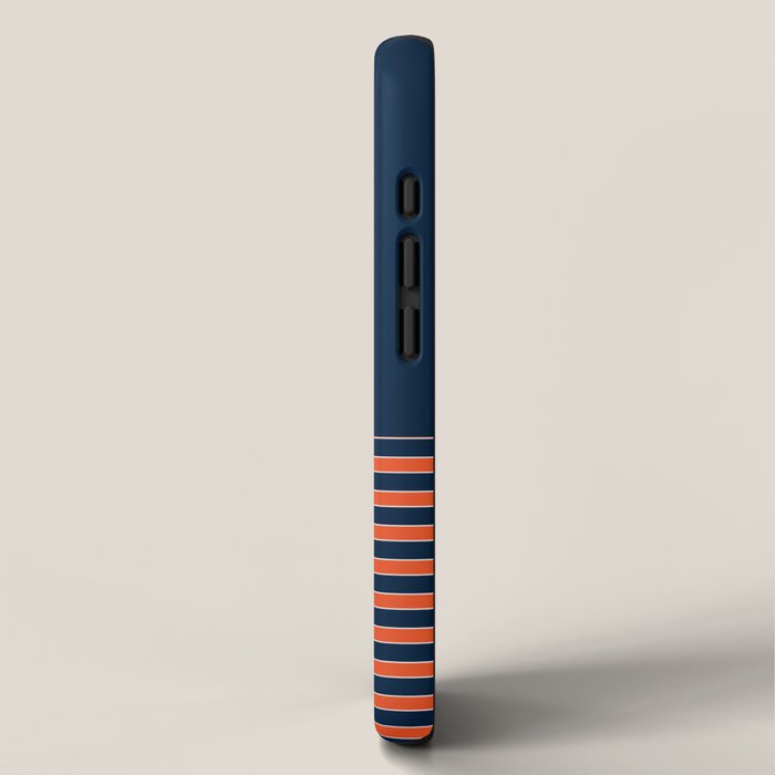 Minimal Indigo Orange Lines iPhone Case Gallery Image 2