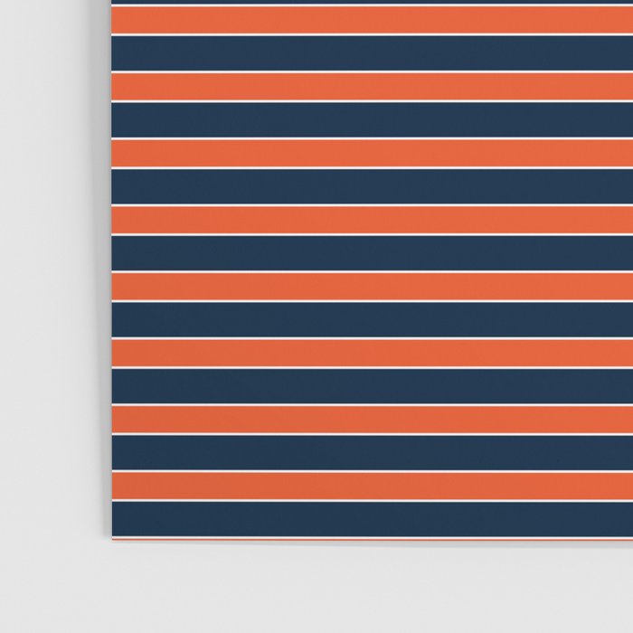 Minimal Indigo Orange Lines Poster Gallery Image 3