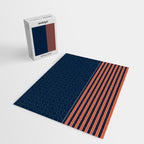 Minimal Indigo Orange Lines Jigsaw Puzzle Gallery Image 2