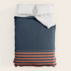 Minimal Indigo Orange Lines Comforter Gallery Image 6