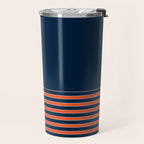 Minimal Indigo Orange Lines Travel Mug Gallery Image 2