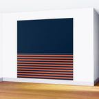 Minimal Indigo Orange Lines Wall Mural Gallery Image 2