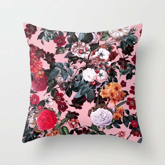 Romantic Garden X Throw Pillow Gallery Image 1