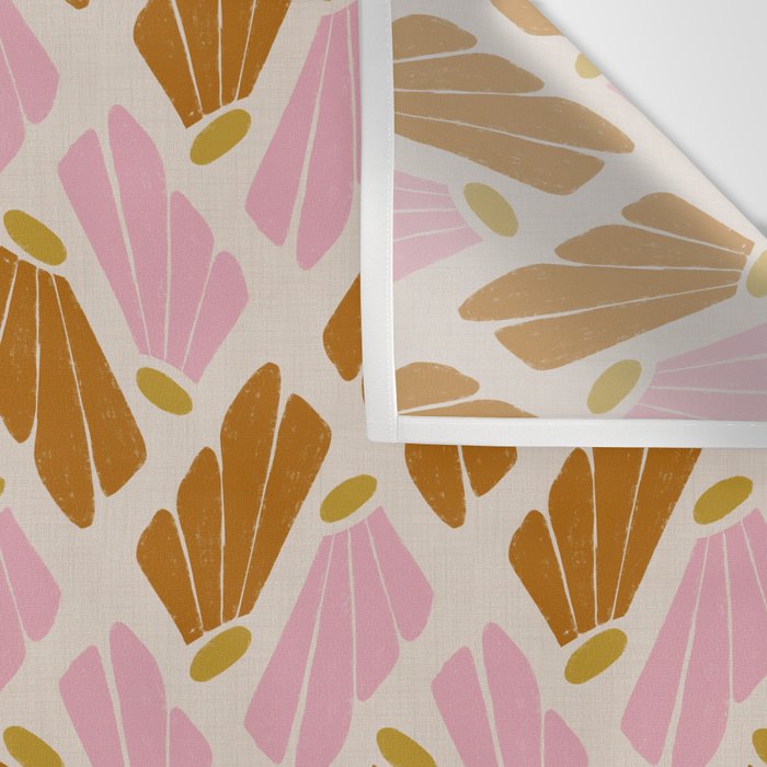 Matisse Inspired Floral Pink Orange Beige  Wall Tapestry Gallery Image 3