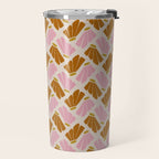 Matisse Inspired Floral Pink Orange Beige  Travel Mug Gallery Image 2