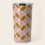 Matisse Inspired Floral Pink Orange Beige  Travel Mug Gallery Image 1