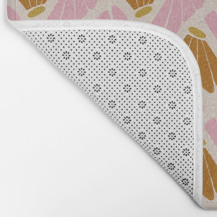 Matisse Inspired Floral Pink Orange Beige  Bath Mat Gallery Image 2