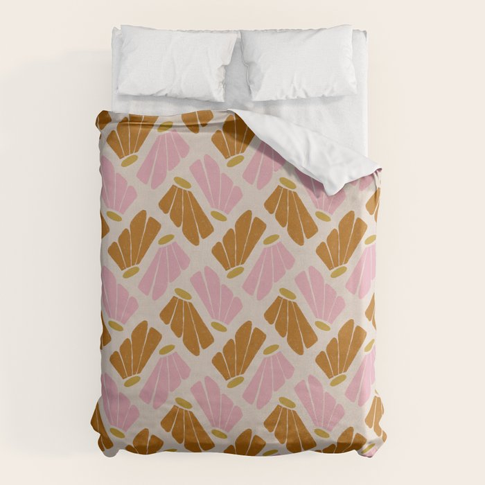 Matisse Inspired Floral Pink Orange Beige  Duvet Cover Gallery Image 6
