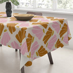 Matisse Inspired Floral Pink Orange Beige  Tablecloth Gallery Image 3