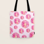 Disco Balls Illustration (Pink/Yellow Palette) Tote Bag Gallery Image 1
