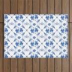 Floral Pleasure blue B Outdoor Rug Gallery Image 1